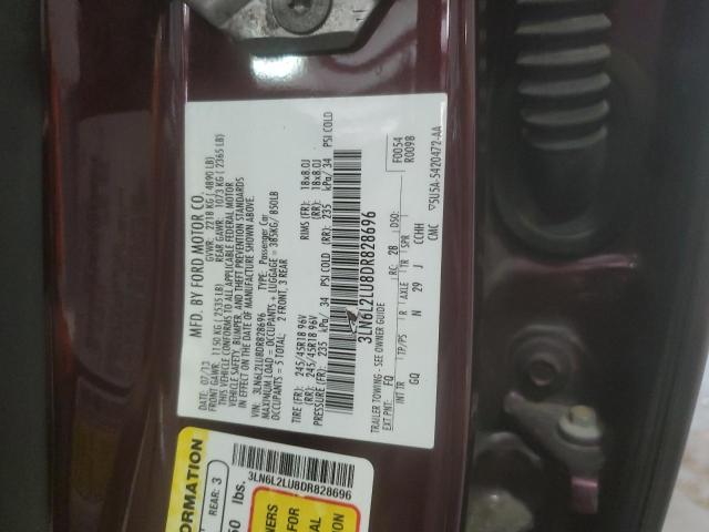 3LN6L2LU8DR828696 - 2013 LINCOLN MKZ HYBRID Bordo foto 12