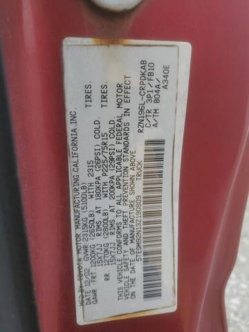 5TESM92N13Z190809 - 2003 TOYOTA TACOMA XTRACAB PRERUNNER أحمر صورة 12