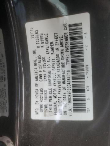 1HGCR2F50GA085719 - 2016 HONDA ACCORD SPORT Графитовый фото 13