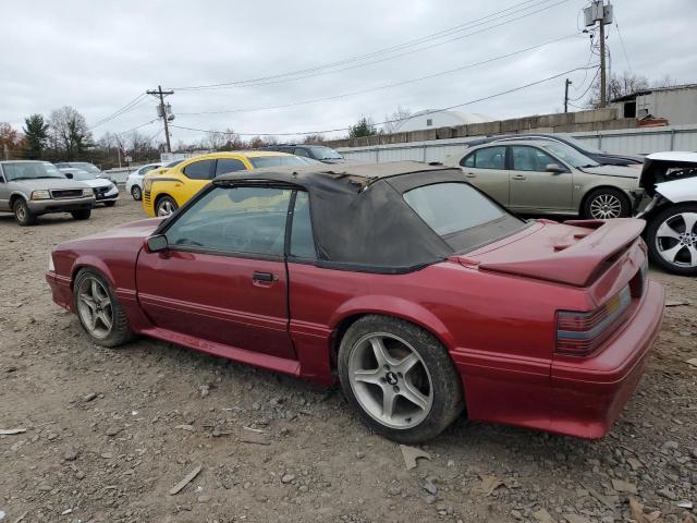 1FABP45E6KF144478 - 1989 FORD MUSTANG GT BURGUNDY photo 2