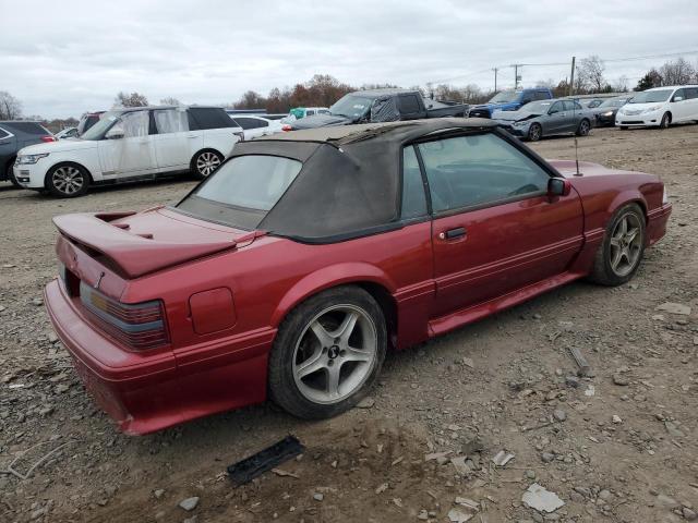 1FABP45E6KF144478 - 1989 FORD MUSTANG GT BURGUNDY photo 3