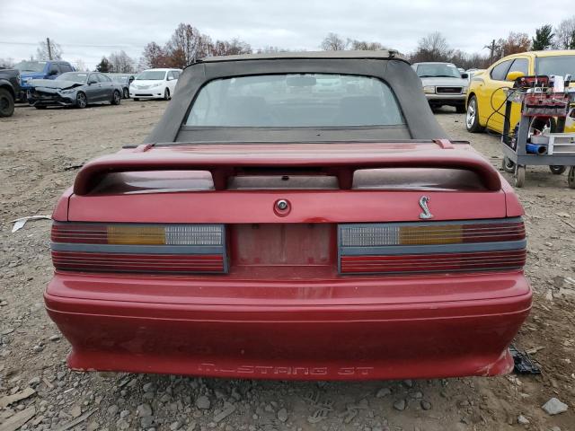 1FABP45E6KF144478 - 1989 FORD MUSTANG GT BURGUNDY photo 6