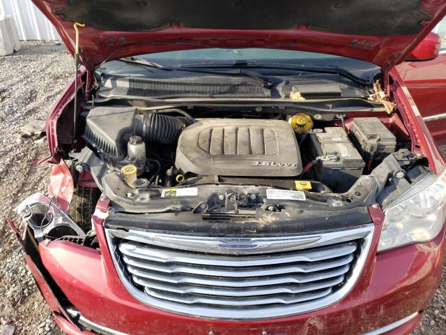 2C4RC1BG4GR287633 - 2016 CHRYSLER TOWN & COU TOURING MAROON photo 12