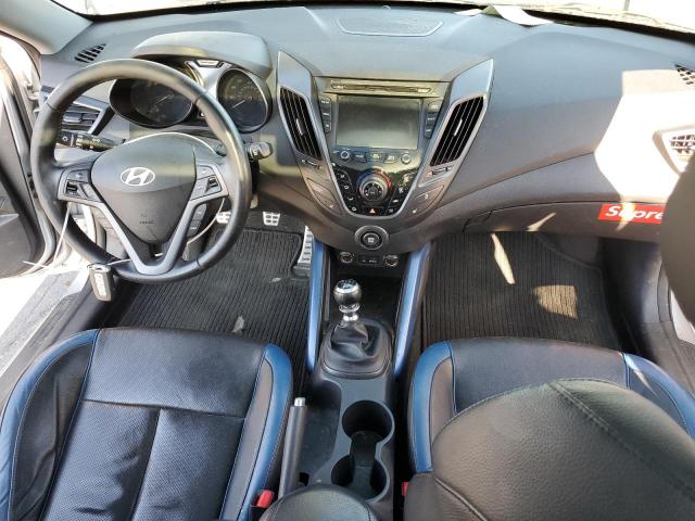 KMHTC6AE4DU126437 - 2013 HYUNDAI VELOSTER TURBO فضي صورة 8