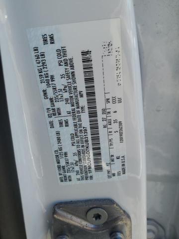 1FMCU9GD7KUB31397 - 2019 FORD ESCAPE SE WHITE photo 13