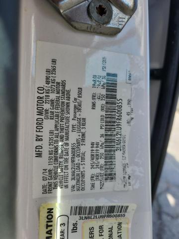3LN6L2LU9FR600855 - 2015 LINCOLN MKZ HYBRID WHITE photo 12