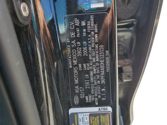 3KPFN4A80HE123159 - 2017 KIA FORTE EX BLACK photo 12