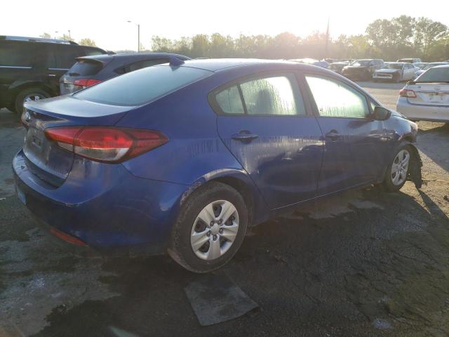 3KPFK4A7XHE055369 - 2017 KIA FORTE LX BLUE photo 3