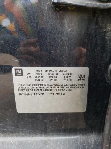 1G11C5SL0FF315993 - 2015 CHEVROLET MALIBU 1LT Grafit foto 12