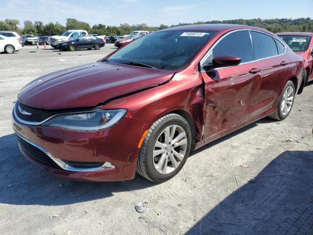 1C3CCCAB9FN637636 - 2015 CHRYSLER 200 LIMITED BURGUNDY photo 1