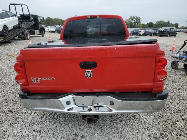 1D7HW48KX6S507506 - 2006 DODGE DAKOTA QUAD SLT Красный фото 6