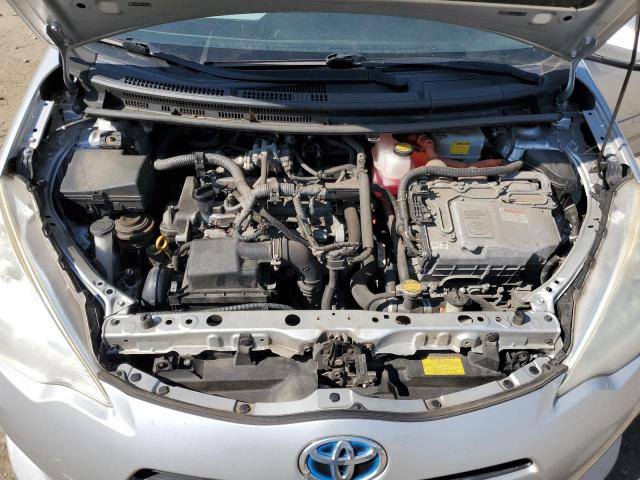 JTDKDTB36C1507960 - 2012 TOYOTA PRIUS C ვერცხლისფერი ფოტო 11