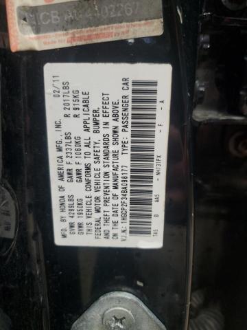 1HGCP2F34BA098177 - 2011 HONDA ACCORD LX BLACK photo 12