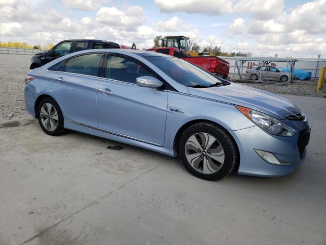 KMHEC4A42FA124923 - 2015 HYUNDAI SONATA HYBRID BLUE photo 4