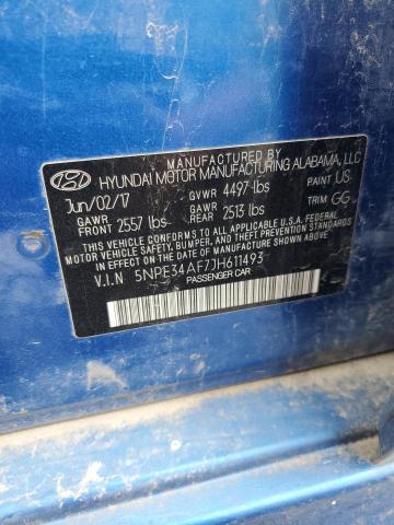 5NPE34AF7JH611493 - 2018 HYUNDAI SONATA SPORT BLUE photo 12