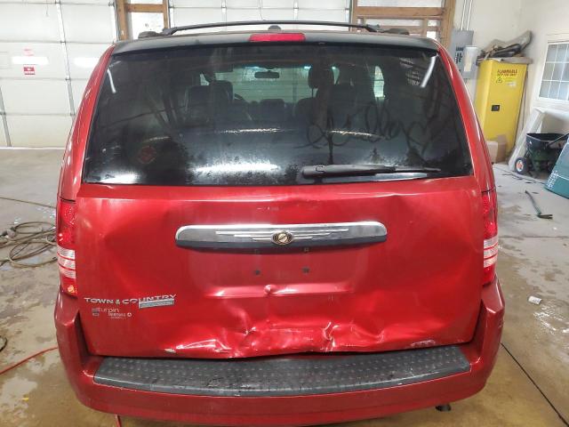 2A8HR54P08R613131 - 2008 CHRYSLER TOWN & COU TOURING RED photo 6