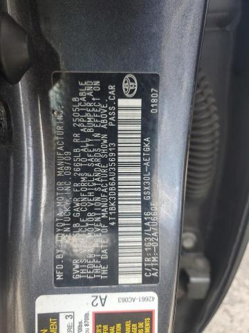 4T1BK3DB6AU356913 - 2010 TOYOTA AVALON XL CHARCOAL photo 12