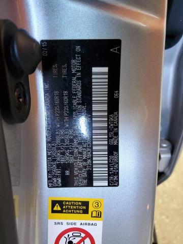 2T2BK1BA3FC308692 - 2015 LEXUS RX 350 BASE ვერცხლისფერი ფოტო 13