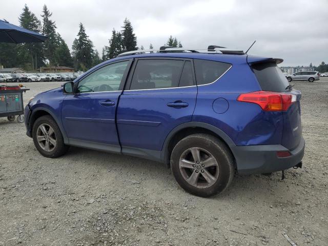 2T3RFREV0FW260529 - 2015 TOYOTA RAV4 XLE BLUE photo 2
