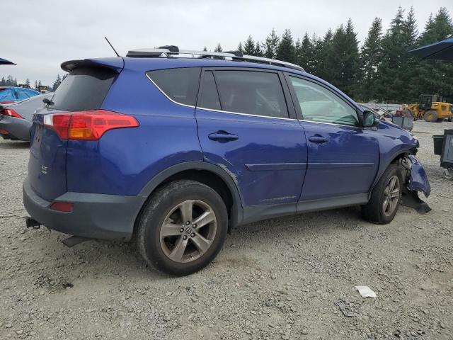 2T3RFREV0FW260529 - 2015 TOYOTA RAV4 XLE BLUE photo 3