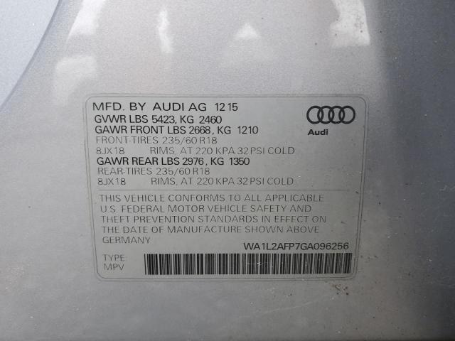 WA1L2AFP7GA096256 - 2016 AUDI Q5 PREMIUM PLUS Сріблястий фото 14