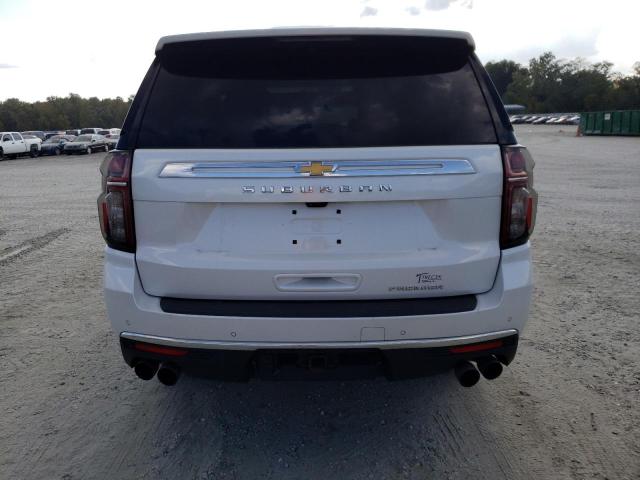 1GNSKFKDXMR222902 - 2021 CHEVROLET SUBURBAN K1500 PREMIER WHITE photo 6