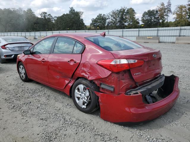 KNAFK4A66G5564342 - 2016 KIA FORTE LX RED photo 2