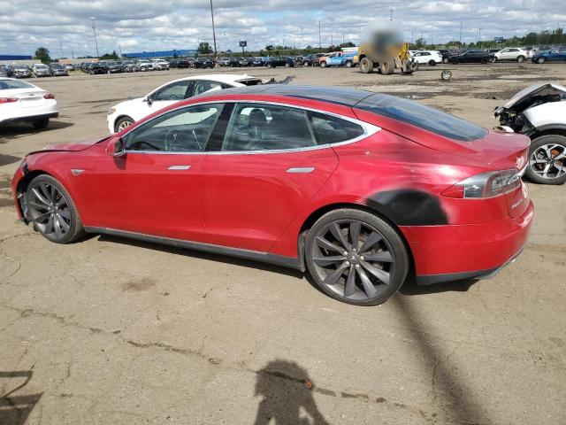 5YJSA1E18FF118157 - 2015 TESLA MODEL S Կարմիր լուսանկար 2