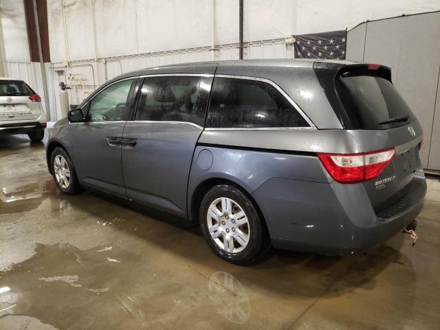 5FNRL5H25CB132811 - 2012 HONDA ODYSSEY LX GRAY photo 2