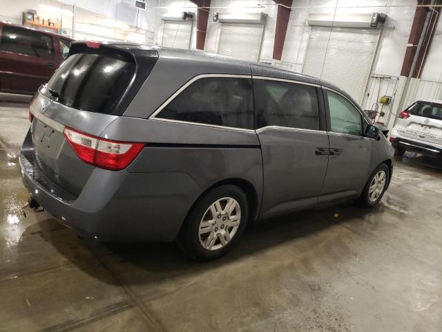 5FNRL5H25CB132811 - 2012 HONDA ODYSSEY LX GRAY photo 3
