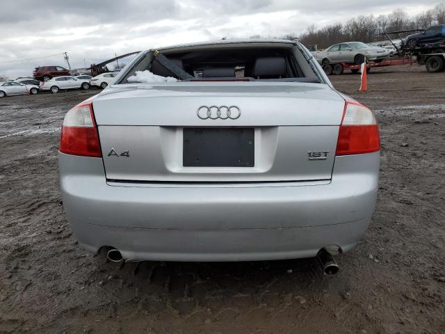 WAULC68E24A158537 - 2004 AUDI A4 1.8T QUATTRO SILVER photo 6