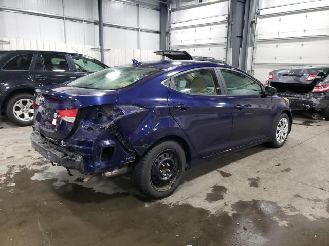 5NPDH4AEXDH177630 - 2013 HYUNDAI ELANTRA GLS BLUE photo 3