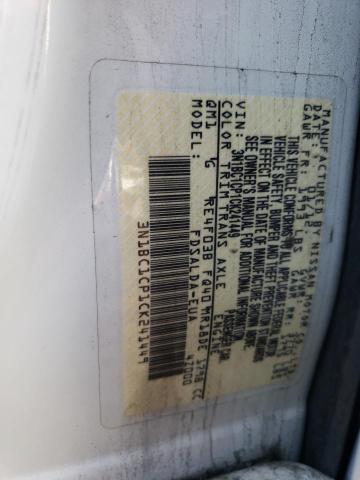 3N1BC1CP1CK241449 - 2012 NISSAN VERSA S WHITE photo 13