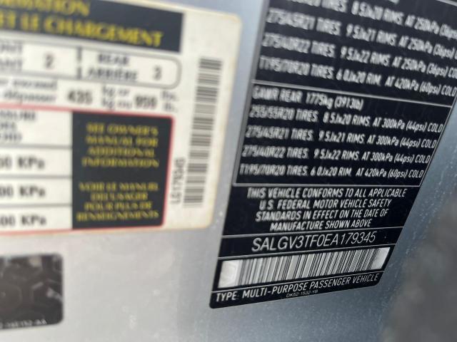 SALGV3TF0EA179345 - 2014 LAND ROVER RANGE ROVE AUTOBIOGRAPHY SILVER photo 10