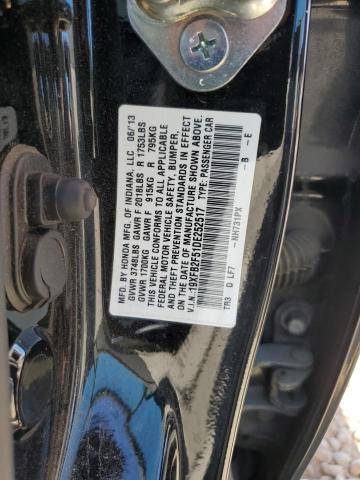 19XFB2F51DE252517 - 2013 HONDA CIVIC LX BLACK photo 12