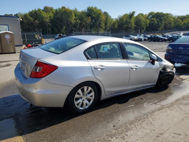 19XFB2F58CE365606 - 2012 HONDA CIVIC LX SILVER photo 3