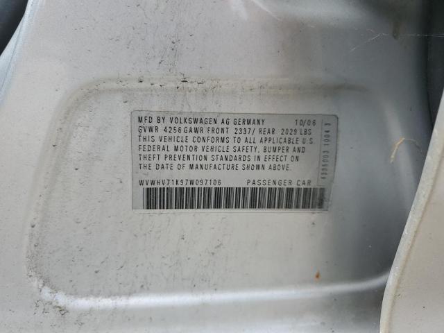 WVWHV71K97W097106 - 2007 VOLKSWAGEN GTI SILVER photo 12