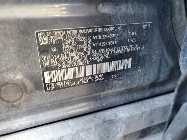 2T3G1RFV2LC065517 - 2020 TOYOTA RAV4 LE Boz foto 13