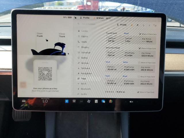 5YJ3E1EA3NF369899 - 2022 TESLA MODEL 3 Կապույտ լուսանկար 9