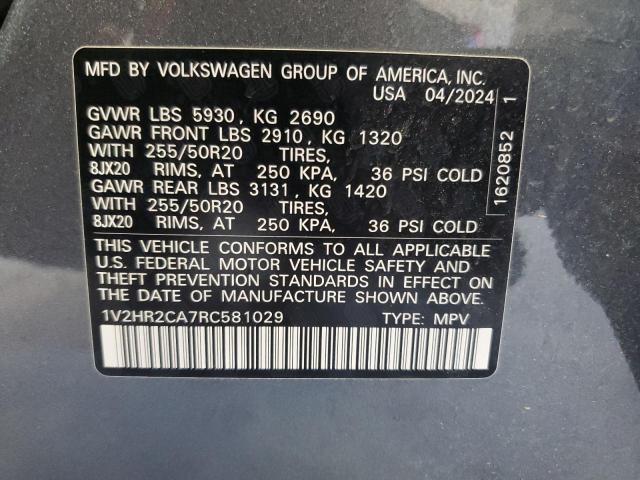 1V2HR2CA7RC581029 - 2024 VOLKSWAGEN ATLAS SE Gris photo 13