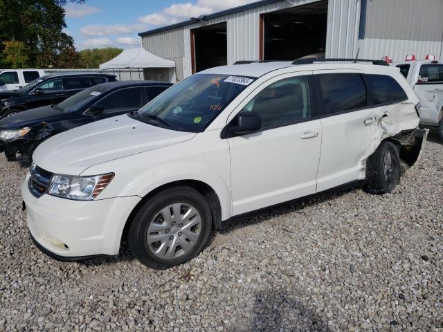 3C4PDCAB1LT279440 - 2020 DODGE JOURNEY SE WHITE photo 1