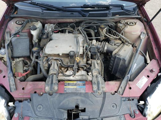 2G1WB5EK4A1233017 - 2010 CHEVROLET IMPALA LT Burdeos foto 11