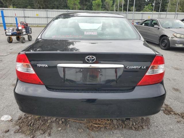 4T1BE32K52U030466 - 2002 TOYOTA CAMRY LE BLACK photo 6