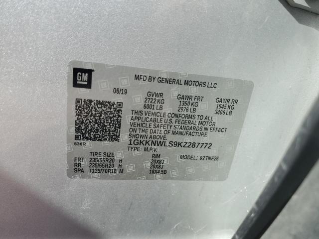 1GKKNWLS9KZ287772 - 2019 GMC ACADIA SLT-2 Сріблястий фото 14