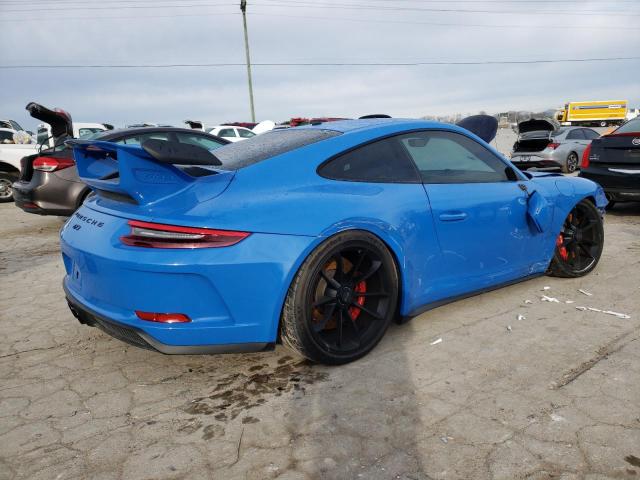 WP0AC2A99JS176216 - 2018 PORSCHE 911 GT3 BLUE photo 3