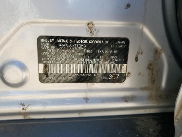 JA4AP3AU5HZ042474 - 2017 MITSUBISHI OUTLANDER ES SILVER photo 12