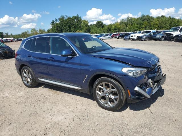 5UXTY5C08M9F79904 - 2021 BMW X3 XDRIVE30I BLUE photo 4