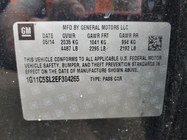 1G11C5SL2EF304265 - 2014 CHEVROLET MALIBU 1LT შავი ფოტო 13