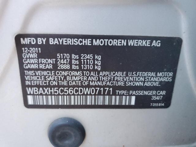 WBAXH5C56CDW07171 - 2012 BMW 528 XI SILVER photo 12