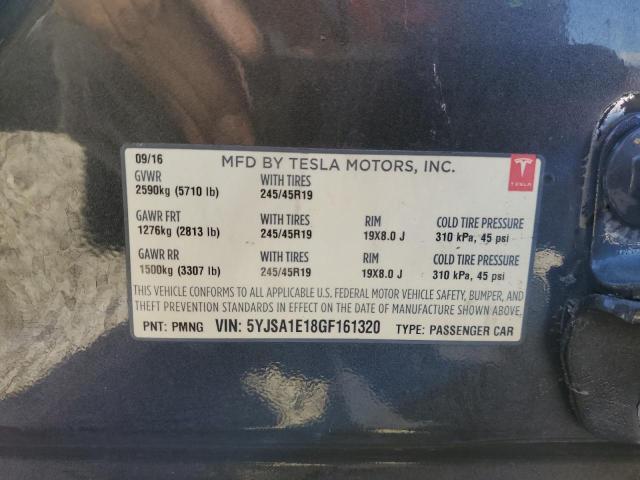 5YJSA1E18GF161320 - 2016 TESLA MODEL S Graphite photo 12